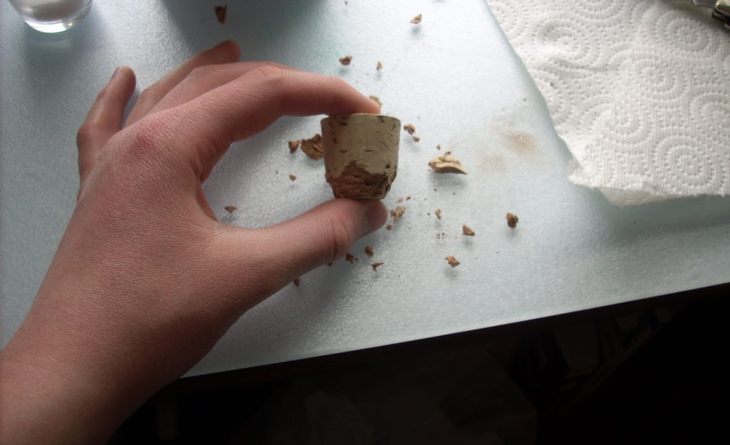 Bouchon de bain en bois.