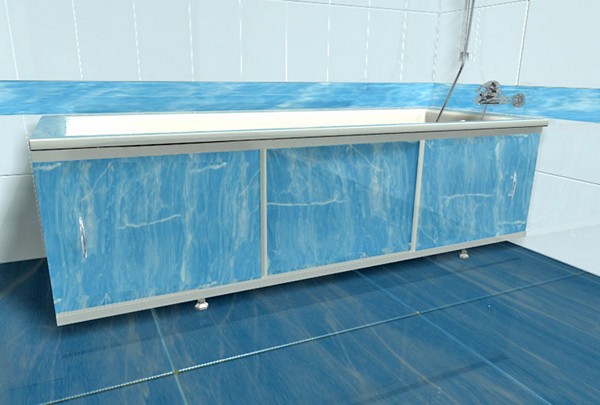 écran bleu pour baignoire