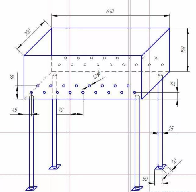 dessin de trou de barbecue