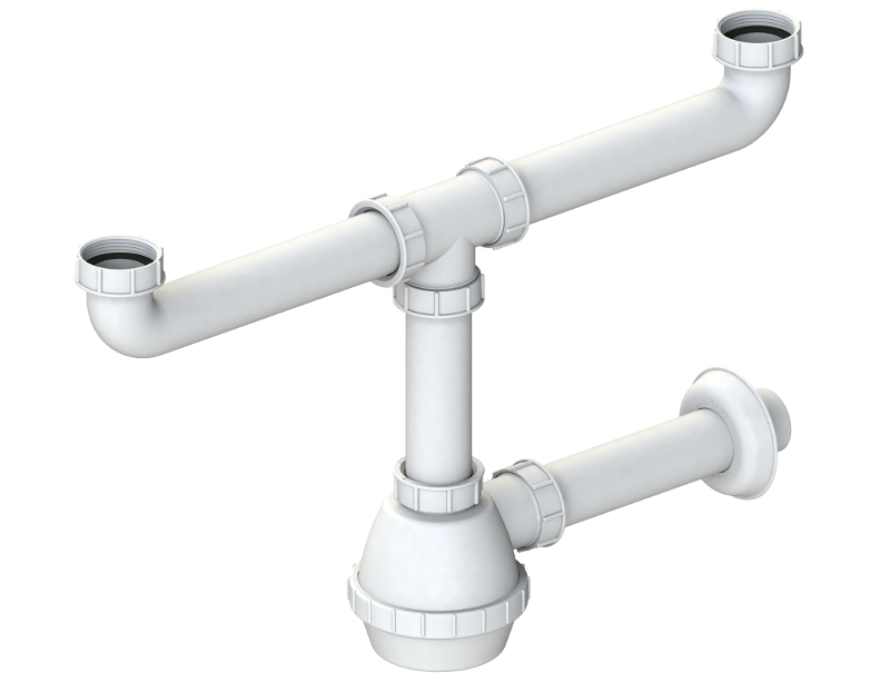 Siphon équipé d'un flacon.