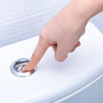 Bouton de chasse d'eau.