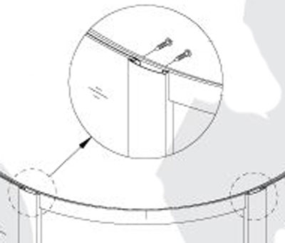 Montage sur un profil large.