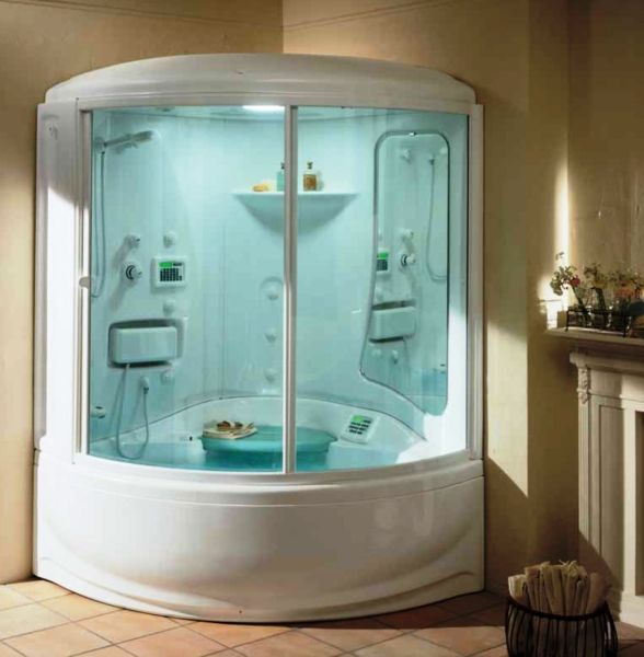 Cabines de douche avec receveurs profonds.