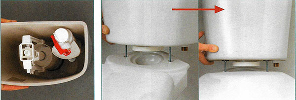 Nous insérons des vis dans les trous.