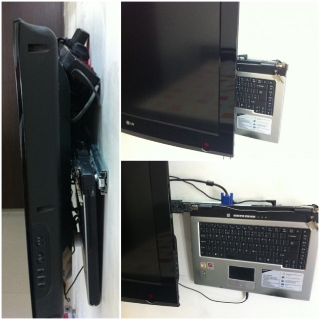 Centre multimédia à partir d'un vieil ordinateur portable.