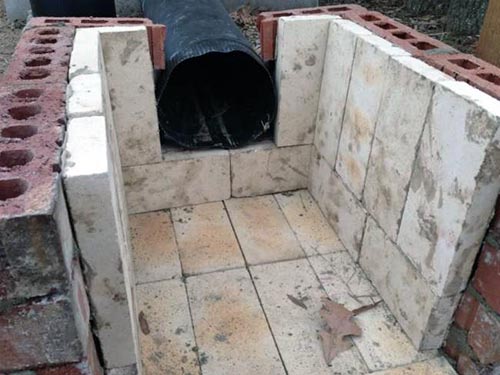 Construction d'un fumoir.