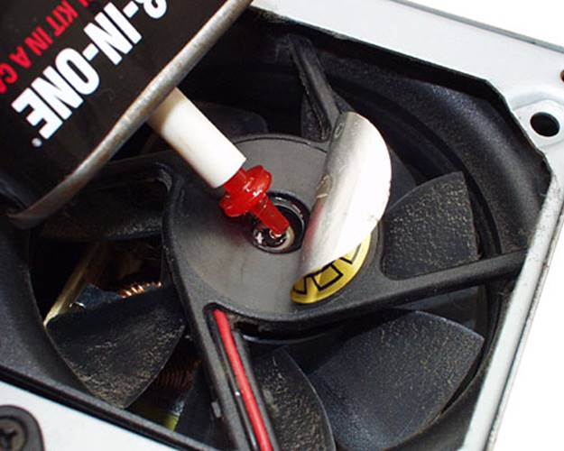 Lubrification du ventilateur.