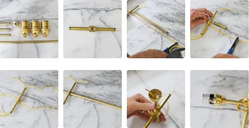 lustre en laiton style loft à faire soi-même, partie 1