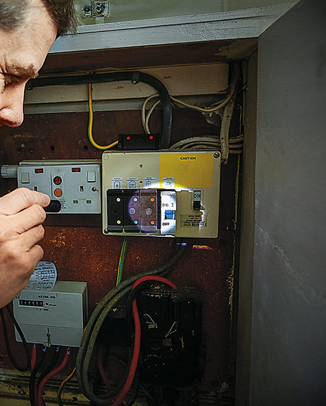 Coupez l'électricité.