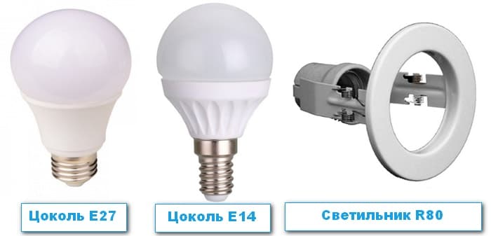Remplacement des lampes E-14 et E-27.