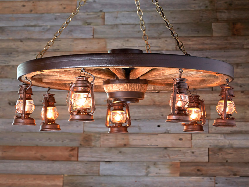 lustre en bois