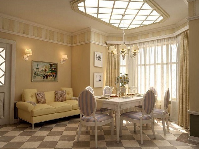 Combinaison de deux lustres de types différents