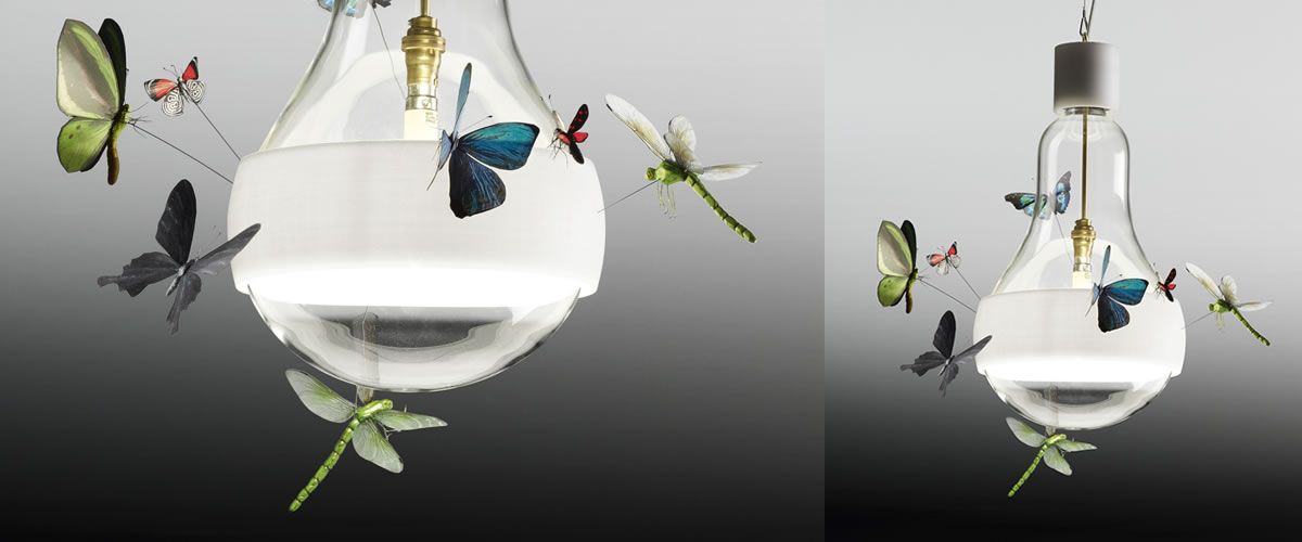 lustre avec des papillons
