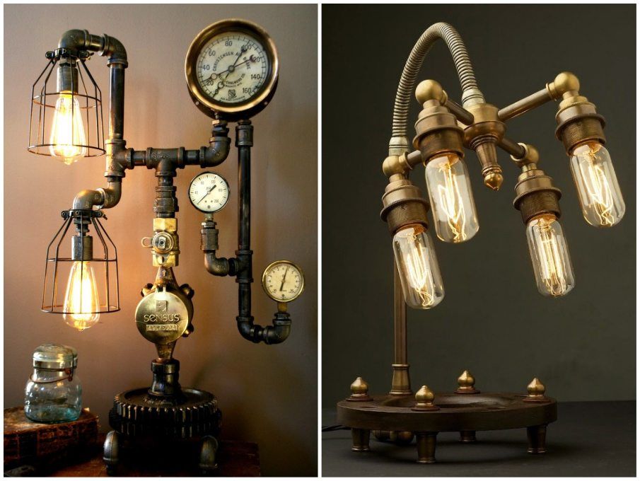 lampadaire steampunk