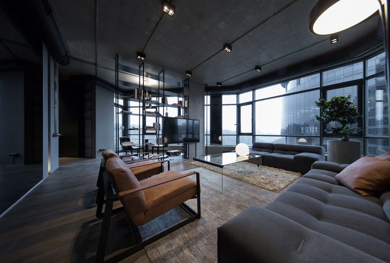 intérieur dans un style grunge