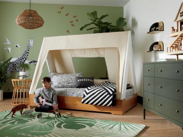 chambre d'enfant en style safari