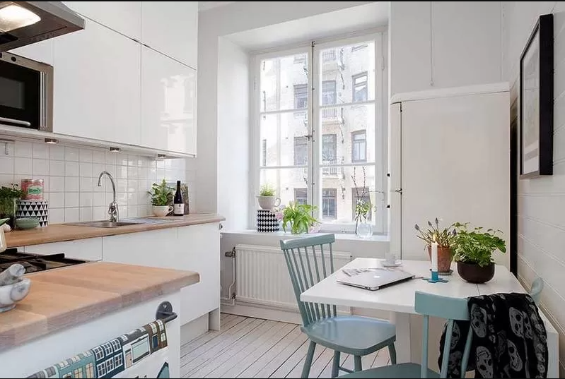 Petite cuisine de style scandinave