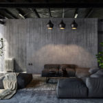 intérieur dans un style grunge