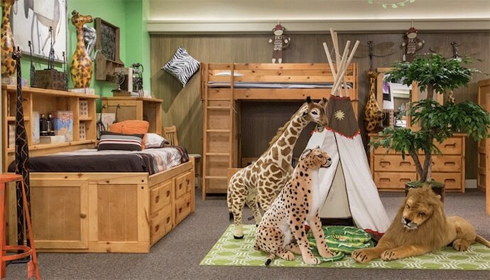 chambre d'enfant en style safari