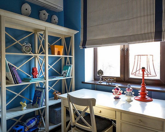 rideaux de style nautique pour une chambre d'adolescent