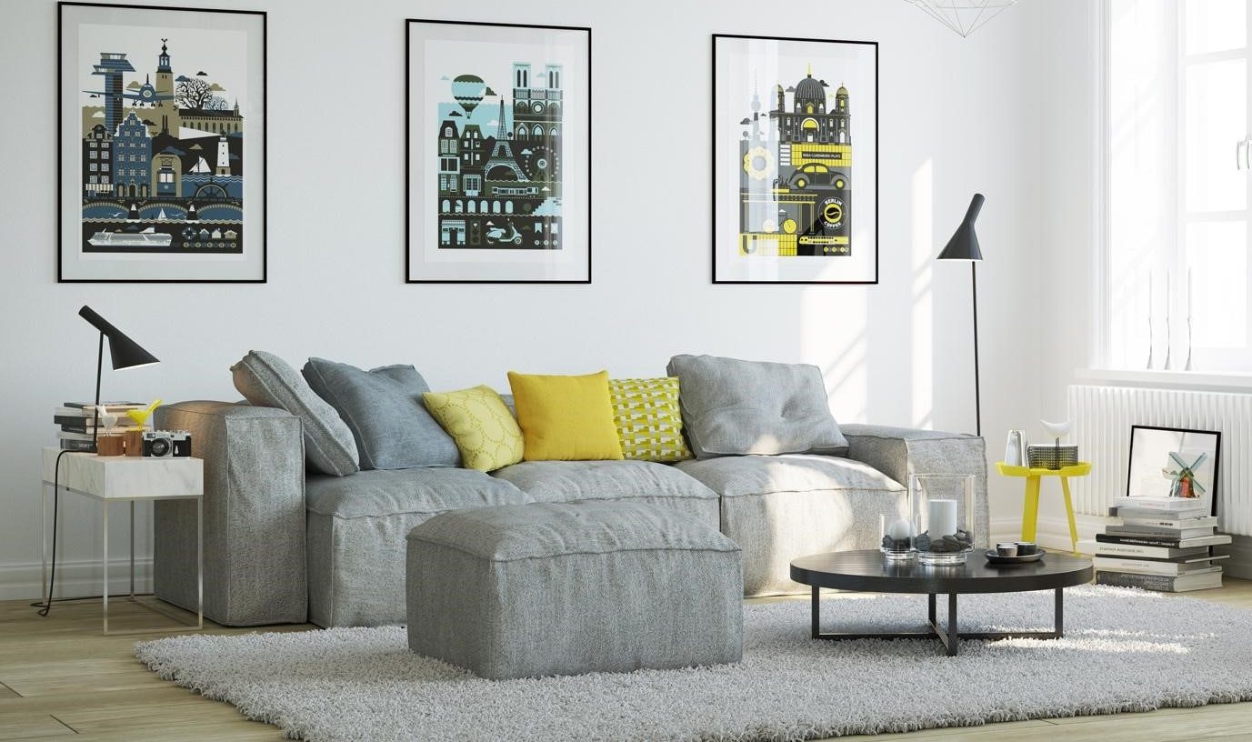 Canapé classique de style scandinave