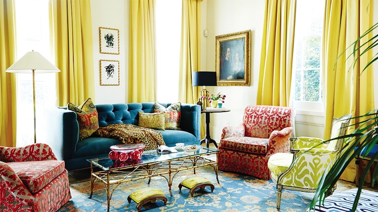 rideaux pour une chambre de style éclectique