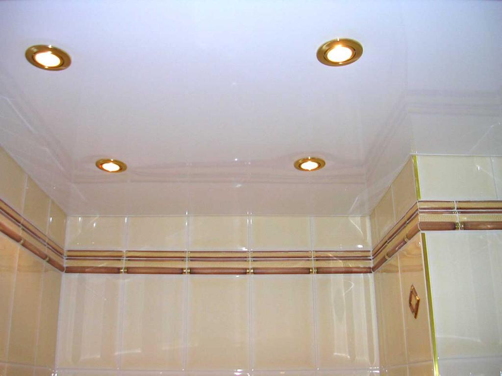 plafond suspendu dans la salle de bain