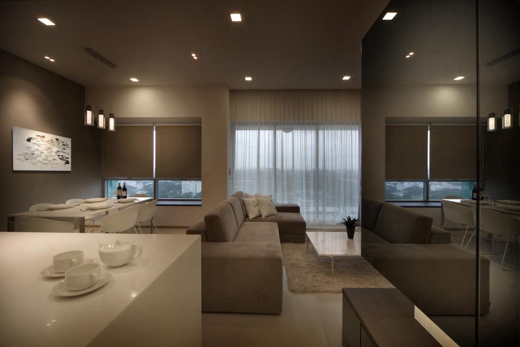 rideaux minimalistes pour le salon