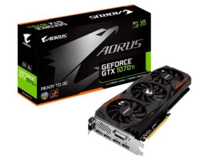Carte vidéo GIGABYTE GeForce GTX 1070 Ti 1607 MHz PCI-E 3.0 8192 Mo 8008 MHz 256 bits DVI HDMI HDCP AORUS