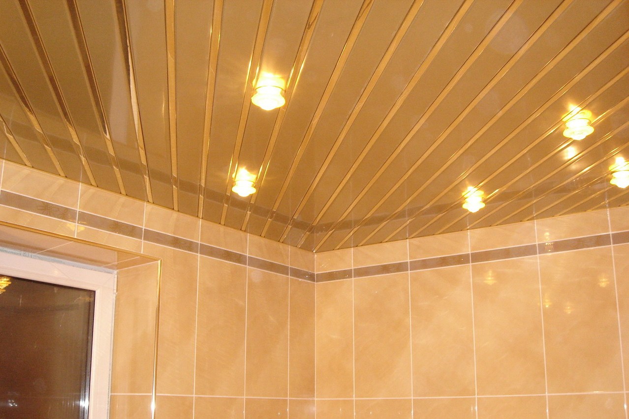 pose de plafond à lattes en aluminium