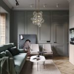 Conception de salon dans un style art déco avec photo