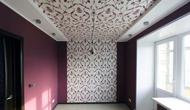 papier peint au plafond