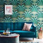 Conception de salon dans un style art déco avec photo