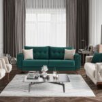 Conception de salon dans un style art déco avec photo