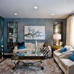 Conception de salon dans un style art déco avec photo