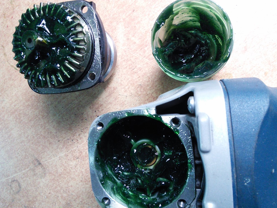 lubrification des engrenages de meuleuse