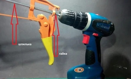 entraînement pour extraire le mastic d'un tournevis