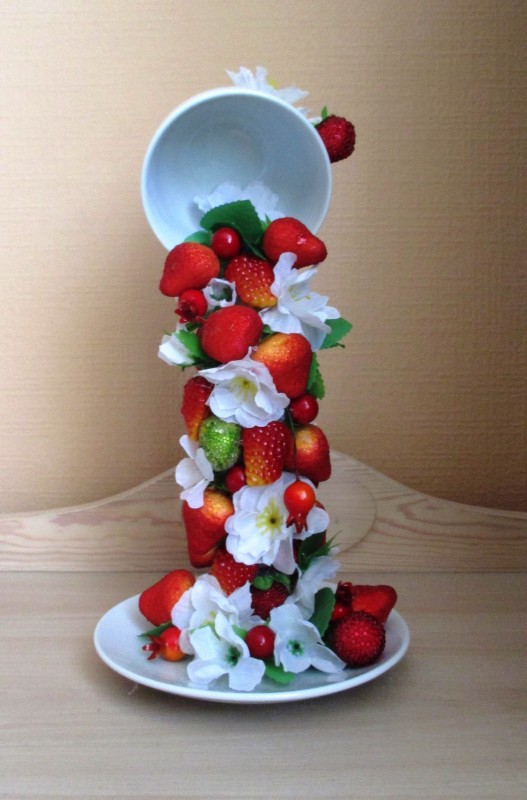 coupe de fruits flottante