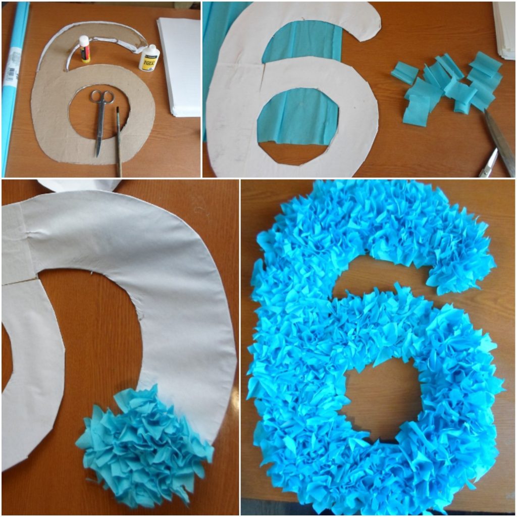 chiffres fabriqués à partir de serviettes