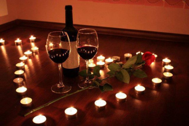 Bougies pour la Saint-Valentin