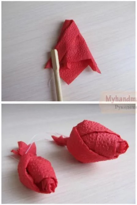 tulipe d'une serviette