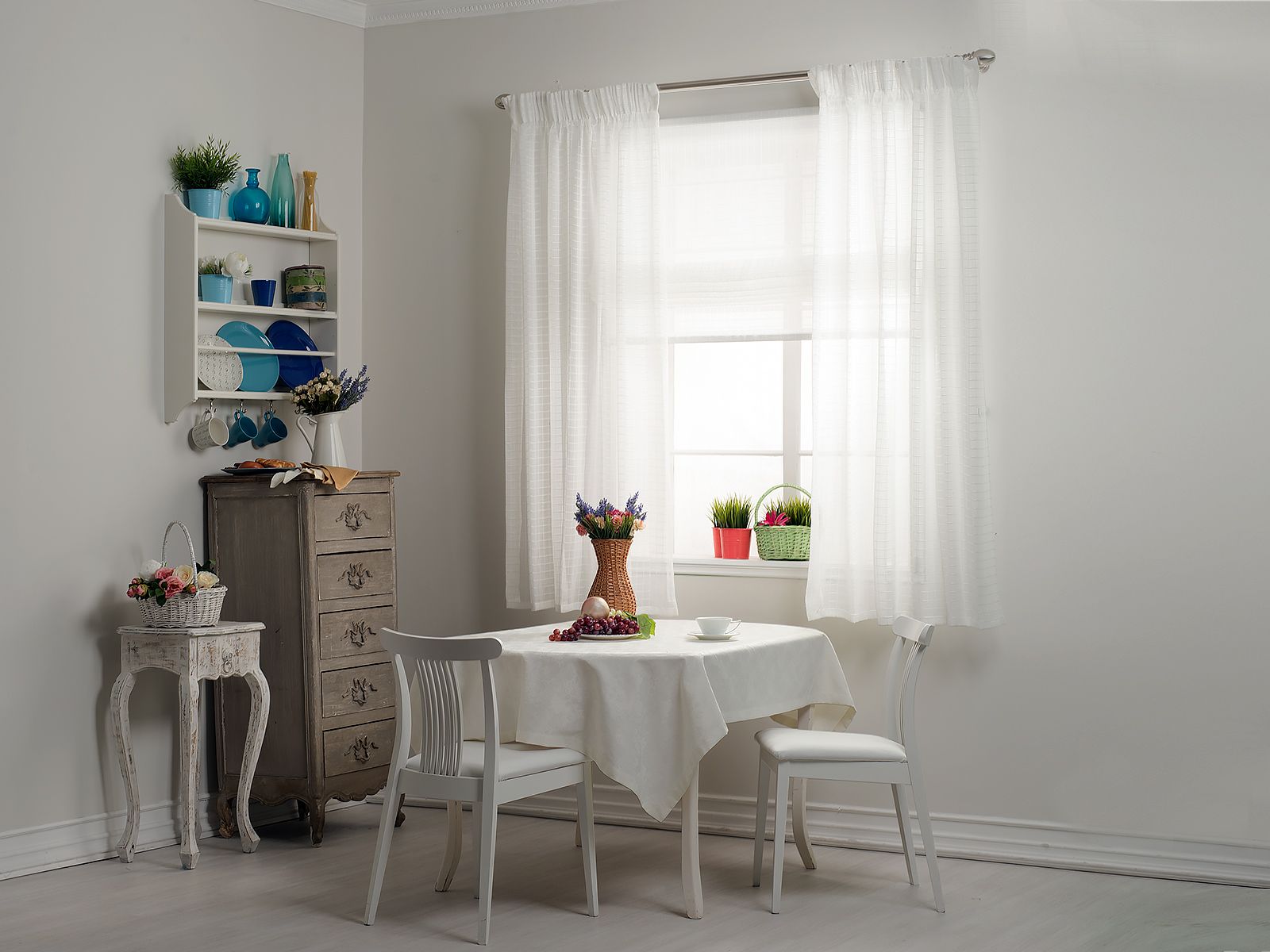 Tulle dans la cuisine