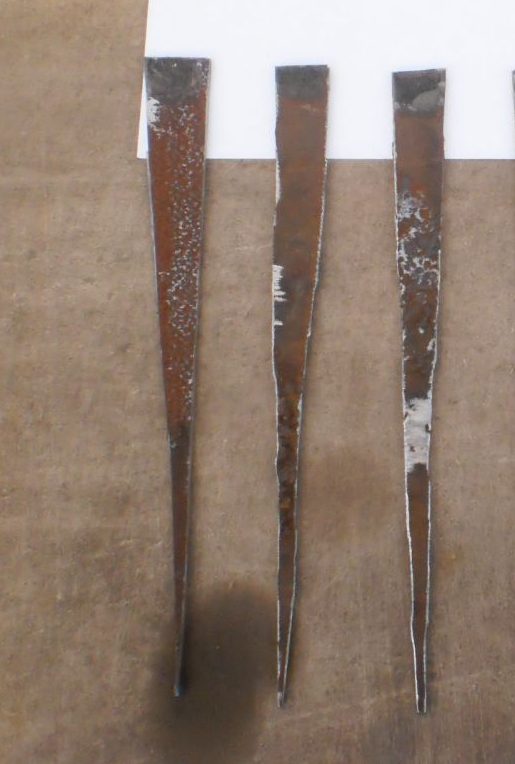 Dents de fourche aplaties.