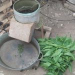 Broyeur de jardin issu d'une machine à laver.