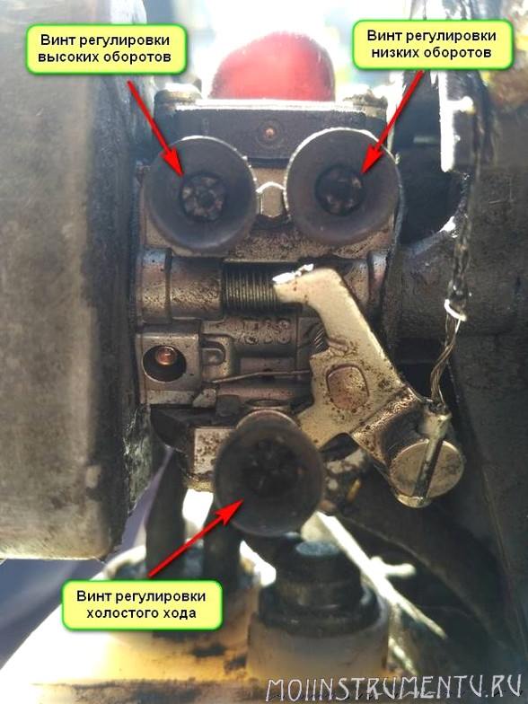 Vis de réglage de la vitesse.