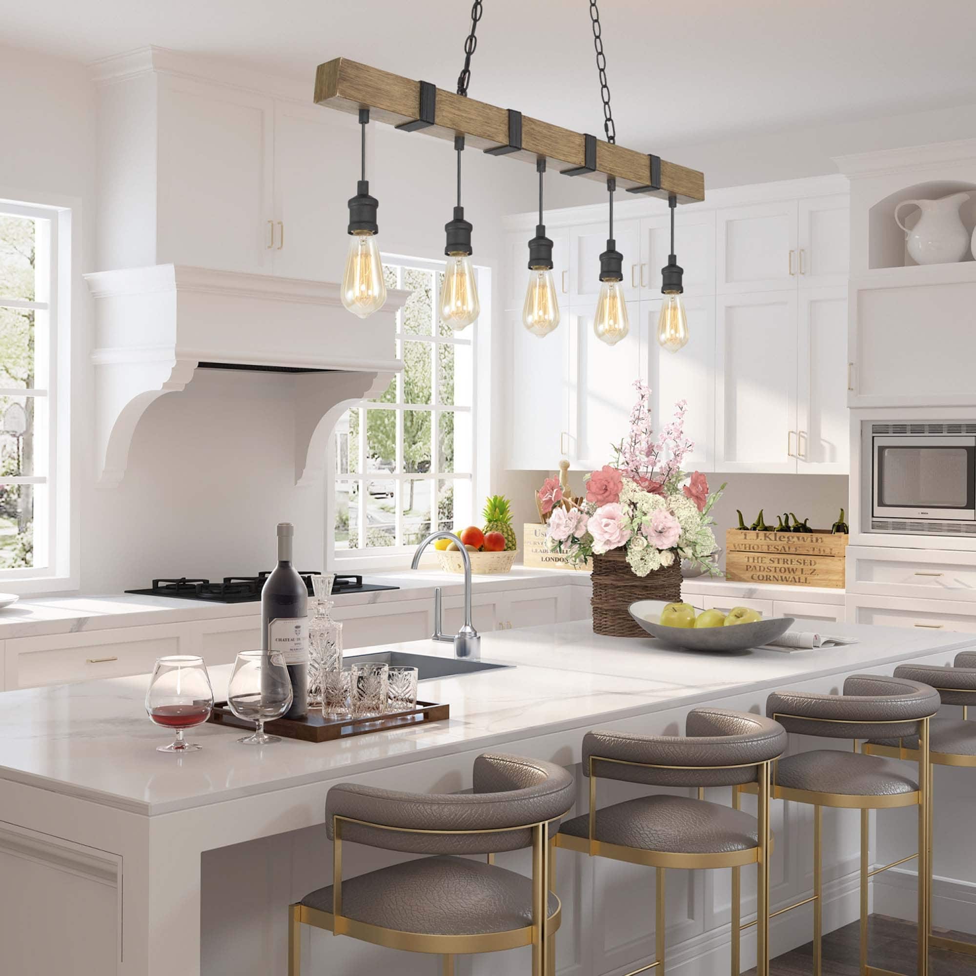 Lustre dans la cuisine