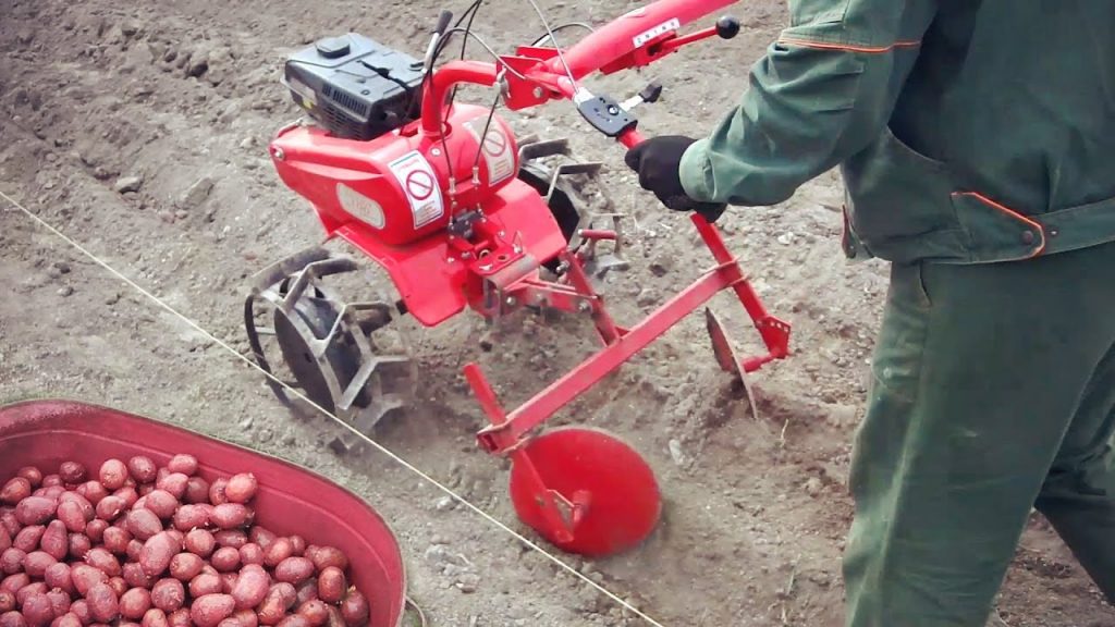 comment planter des pommes de terre avec un tracteur à conducteur marchant