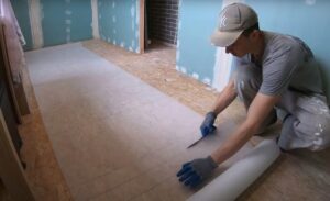 Le matériau est posé en surface