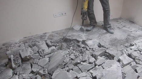 Démontage de la chape