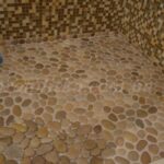 Mosaïque au sol de la douche